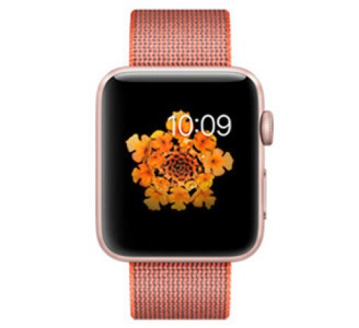 Curea iUni compatibila cu Apple Watch 1/2/3/4/5/6/7, 44mm, Nylon, Woven Strap, Red Velvet