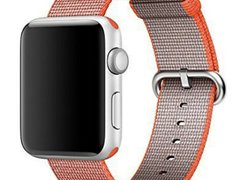 Curea iUni compatibila cu Apple Watch 1/2/3/4/5/6/7, 44mm, Nylon, Woven Strap, Red Velvet